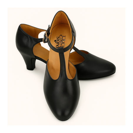 Sandalia Baile Salón Mujer Negro 