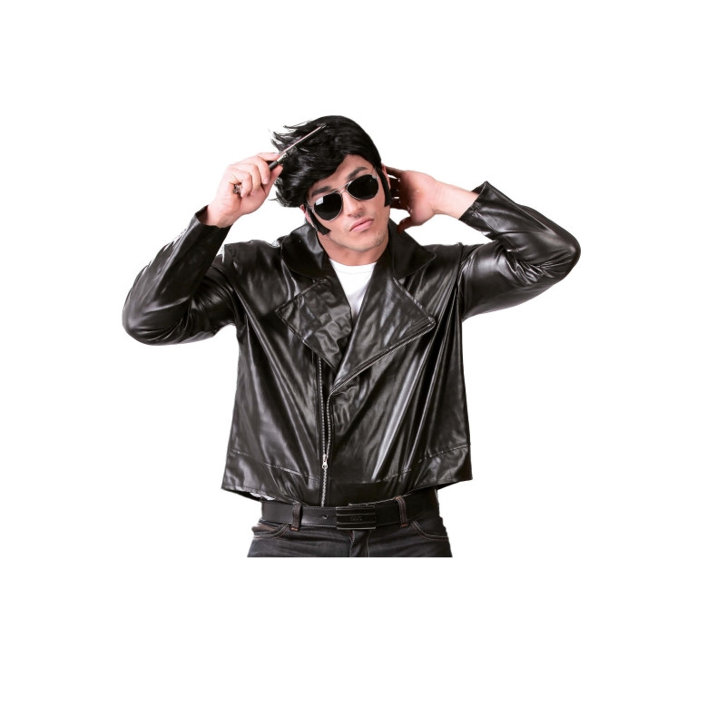 Chaqueta Motorista/T-Birds Negra Adulto