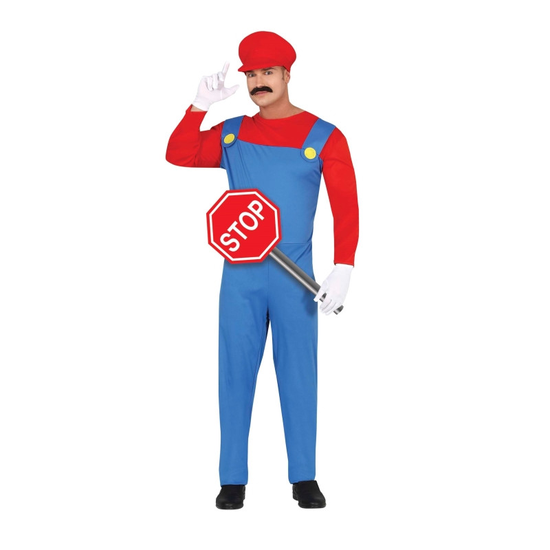 Disfraz Maquinista/Granjero ''Mario'' Adulto