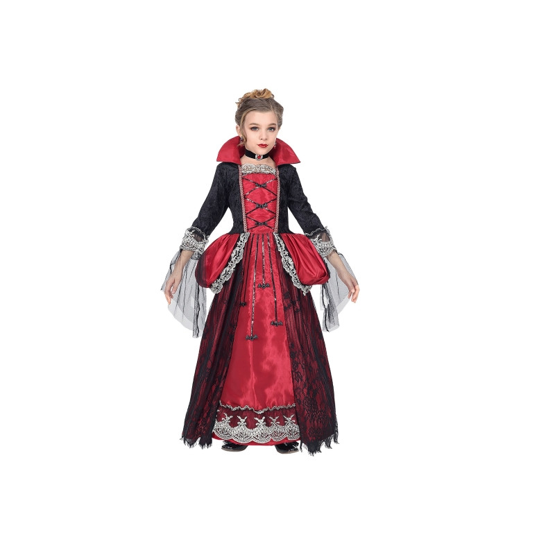 Disfraz Vampira Rojo/Negro Infantil