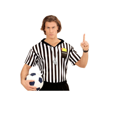 Camiseta Arbitro Blanco/Negro Adulto