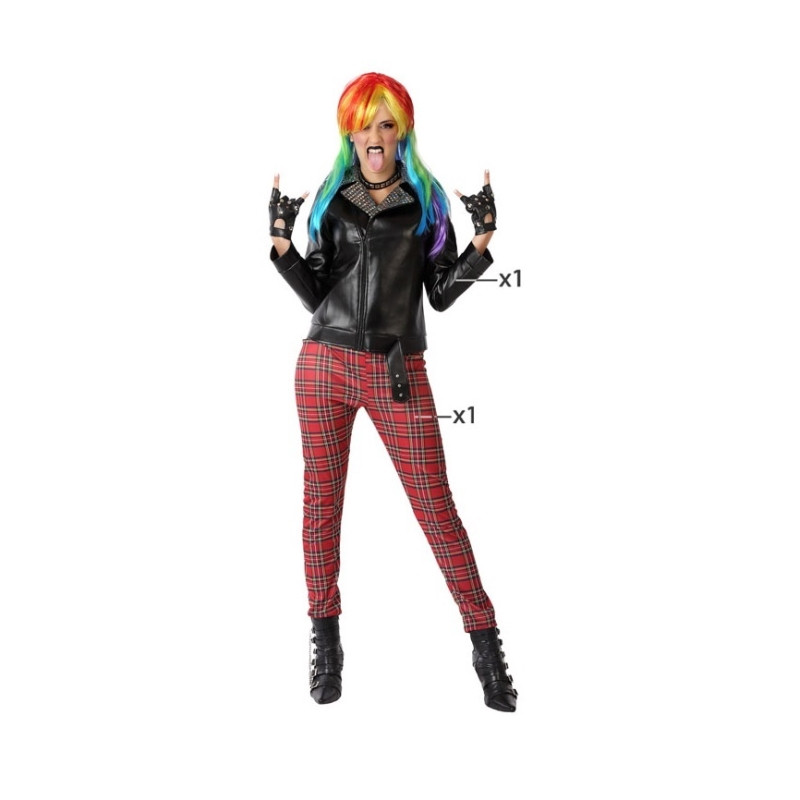 Disfraz Punky Años 80 Mujer Adulta