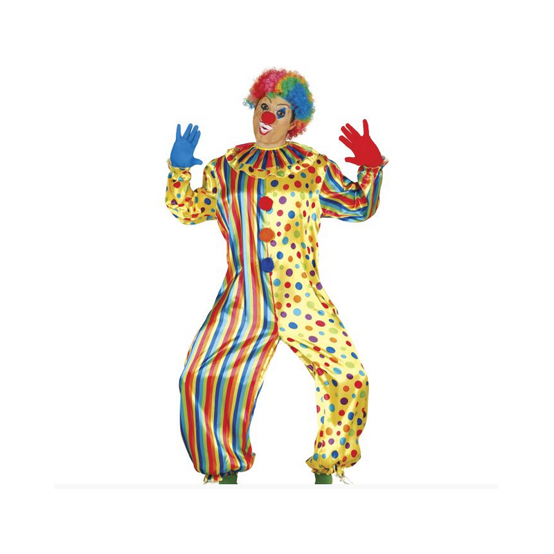 Disfraz Payaso Rayas/Topos Adulto
