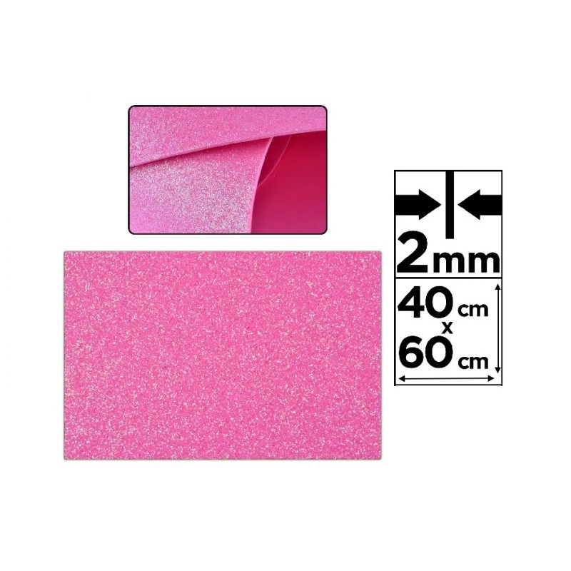 Hoja Goma Eva Purpurina 40x60cm
