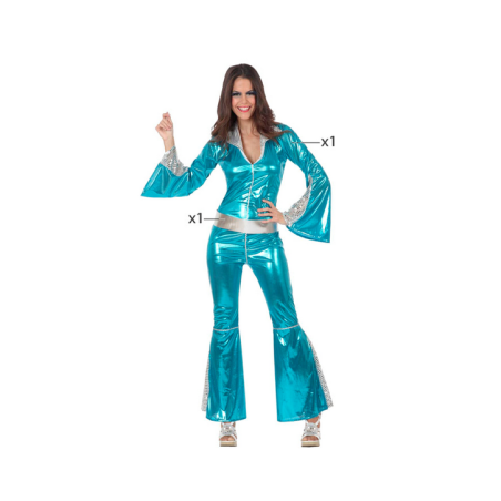 Disfraz Disco Años 70 Azul Adulta 