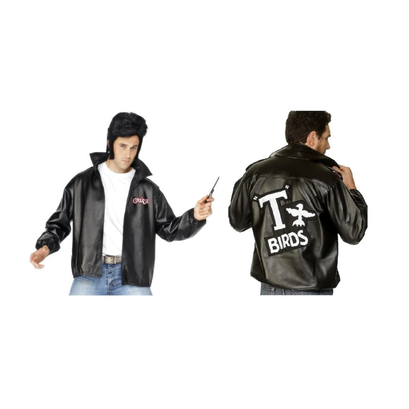 Cazadora T-Birds Grease Negra Adulto