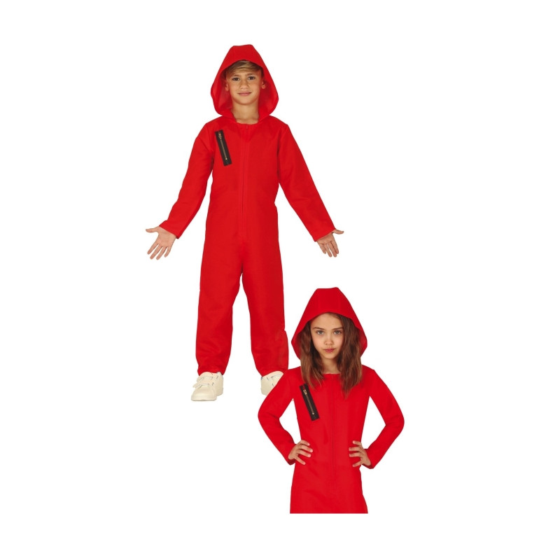 Disfraz Convicto Rojo ''Atracador Banco'' Infantil