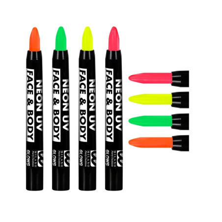Lápiz Maquillaje Neón UV, 3,5ml (Colores Surtidos)