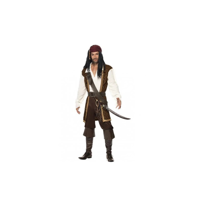 Disfraz Pirata Alta Mar Marrón Adulto