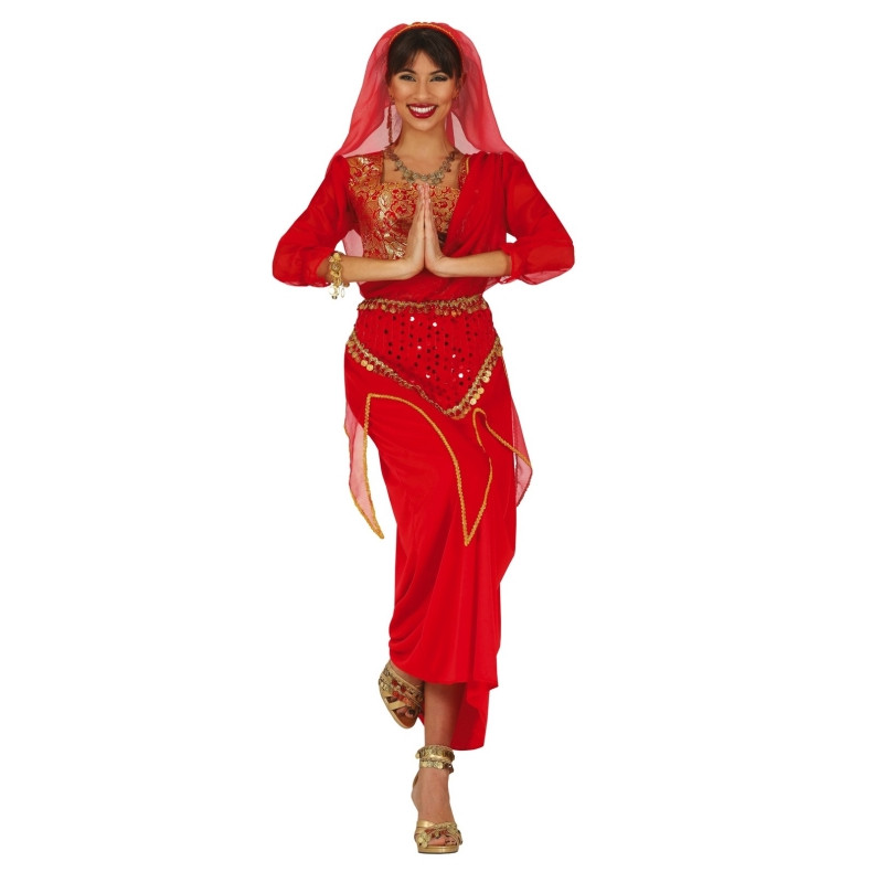 Disfraz Hindú Rojo ''Indian'' Adulta