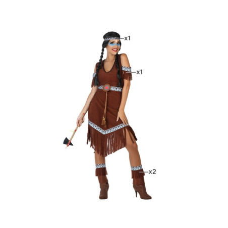 Disfraz India Marrón Adulta 