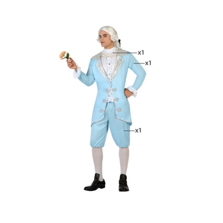 Disfraz Cortesano Azul Adulto