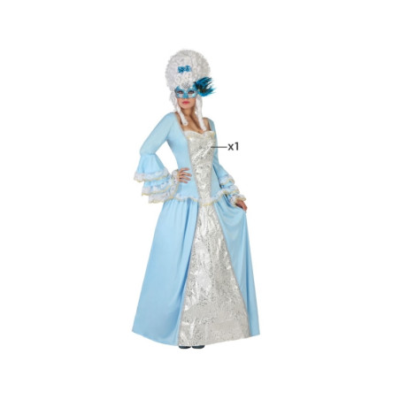 Disfraz Cortesana Azul Adulta 