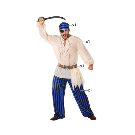 Disfraz Pirata Azul Adulto