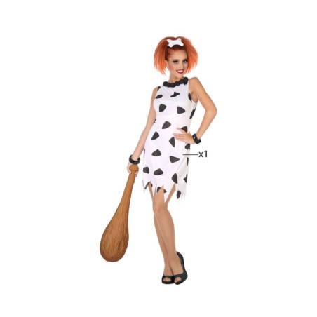 Disfraz Cavernícola Blanco Adulta