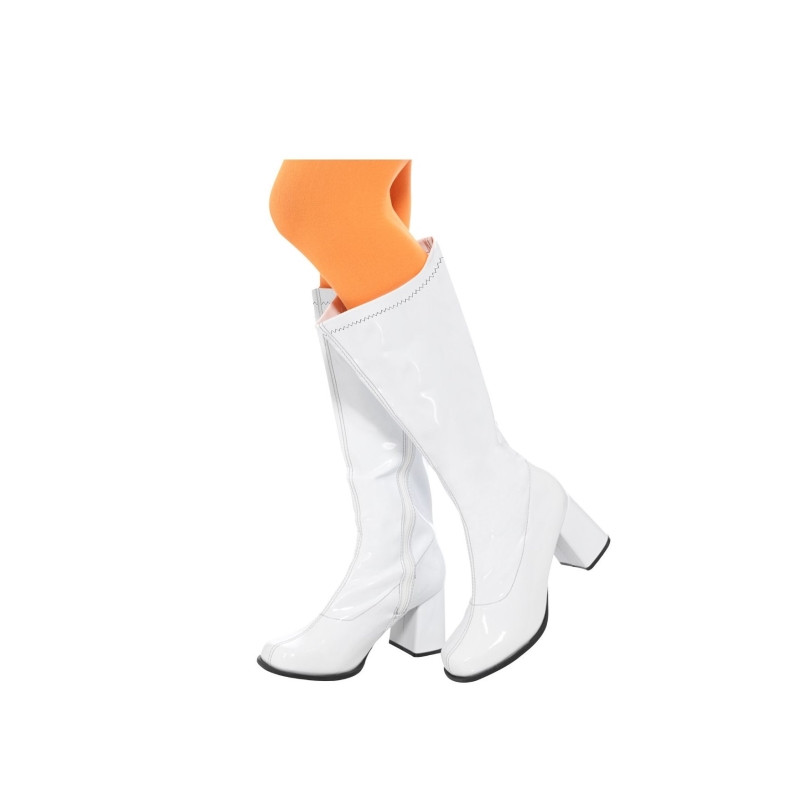 Botas Gogó Blancas Años 60 Mujer