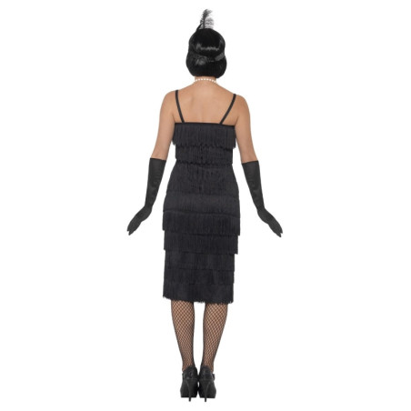 Disfraz Charleston Negro C/Flecos Adulta