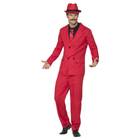 Traje Gánster Zoot Rojo Adulto