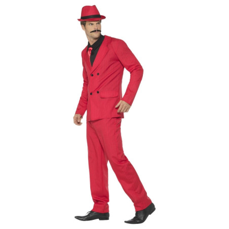 Traje Gánster Zoot Rojo Adulto