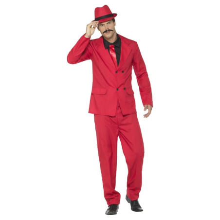 Traje Gánster Zoot Rojo Adulto