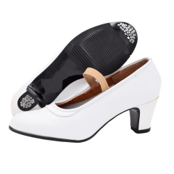 Zapatos Flamenca Blanco con Clavos Semi Mod.001