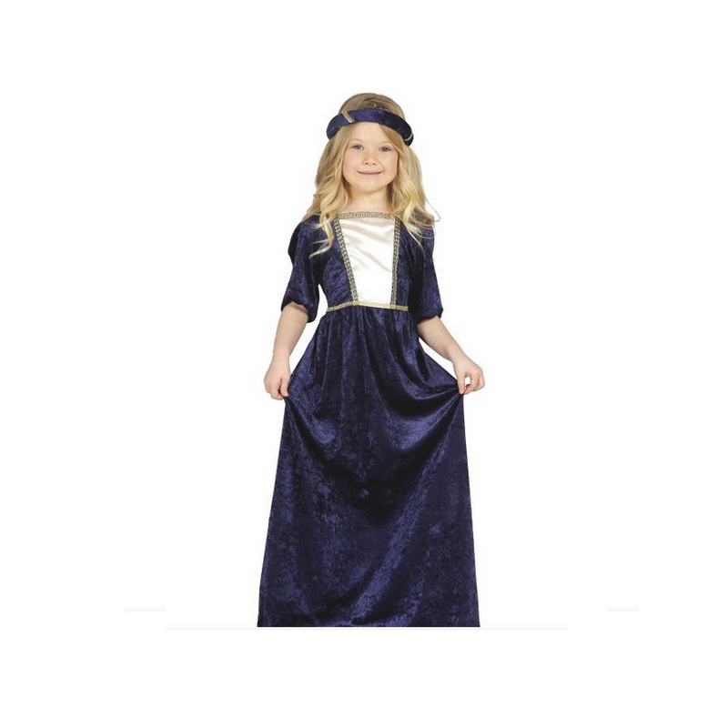 Disfraz Dama Medieval Azul infantil