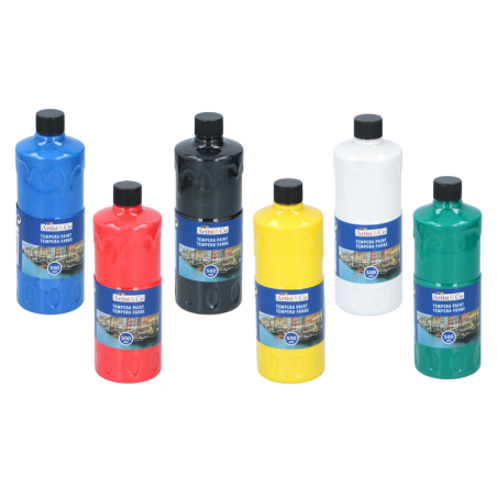 Pack 6 Botes Tempera Artística Eco 500ml 