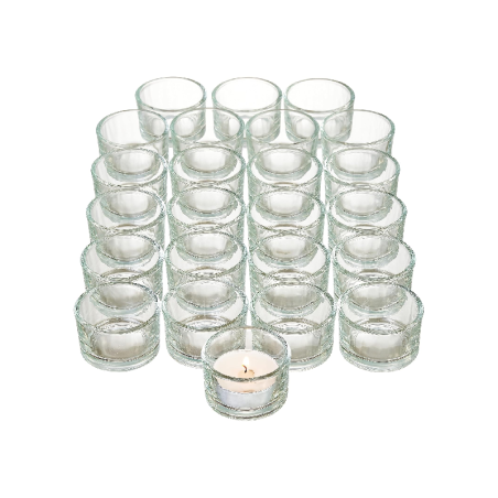 Set de 24 Portavelas Cristal