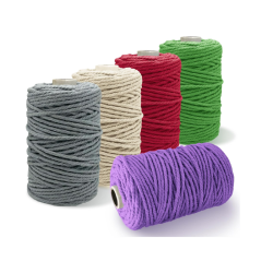 Pack 5 Rollos Cuerda Macramé 3mm x 50m