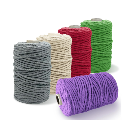 Pack 5 Rollos Cuerda Macramé 3mm x 50m