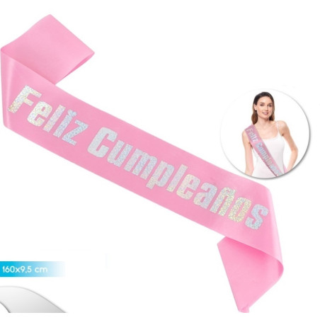 Banda Feliz Cumpleaños Rosa