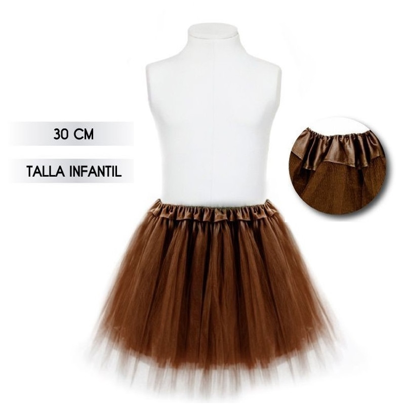 Tutú Marrón 30cm infantil