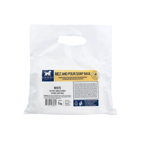 Base Jabón Glicerina Blanco sin SLS 1kg