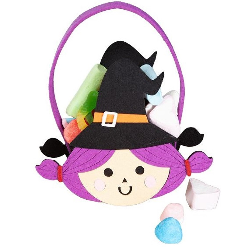 Bolsito Fieltro Bruja 20x23 cm