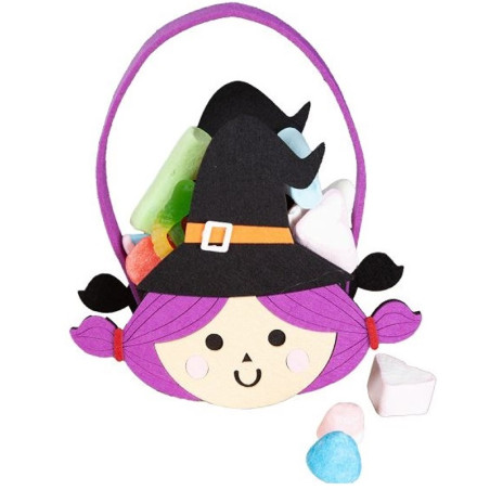 Bolsito Fieltro Bruja 20x23 cm