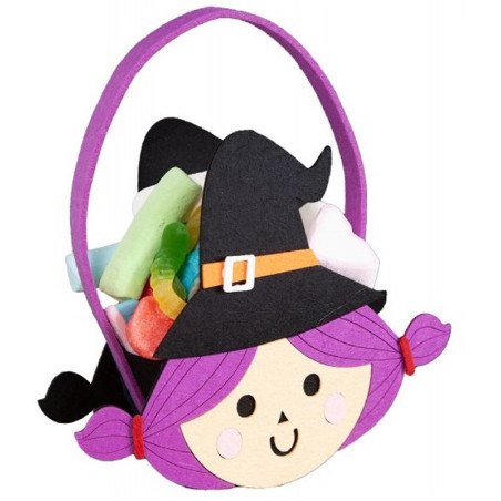 Bolsito Fieltro Bruja 20x23 cm