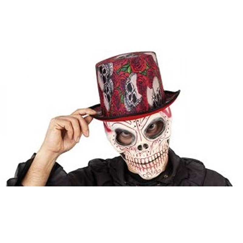 Sombrero Copa Esqueleto Mexicano con Luz
