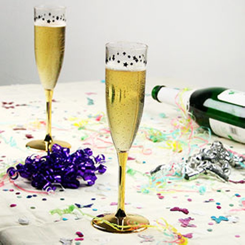 Copas PVC Champagne Doradas 180ml