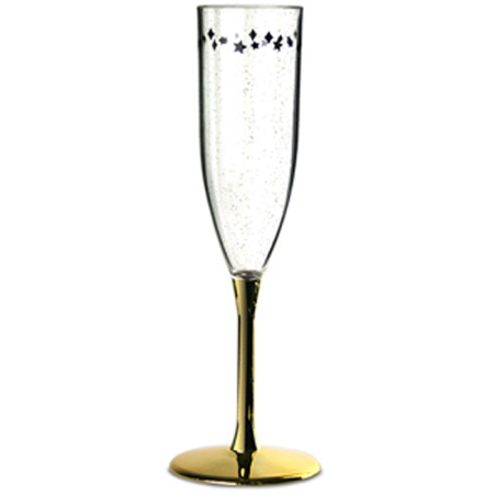 Copas PVC Champagne Doradas 180ml