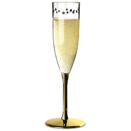 Copas PVC Champagne Doradas 180ml