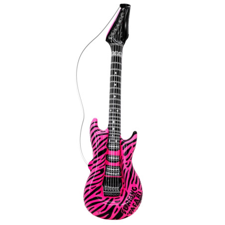 Guitarra Hinchable Cebra Rosa 105cm