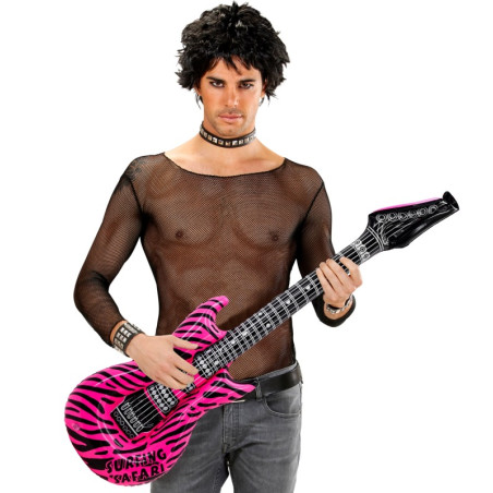 Guitarra Hinchable Cebra Rosa 105cm