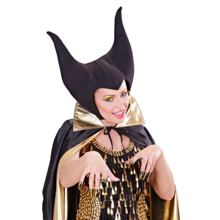 Set Pestañas Metalizadas y 10 Uñas Doradas