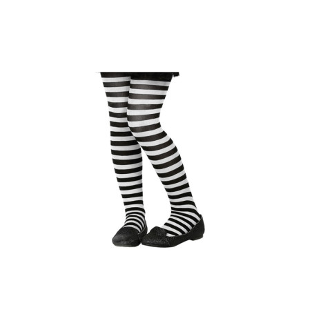 Medias Pantys Rayas Blanco/Negro Infantil