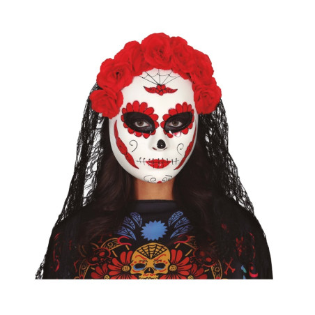 Mascara Catrina con Velo, Pvc