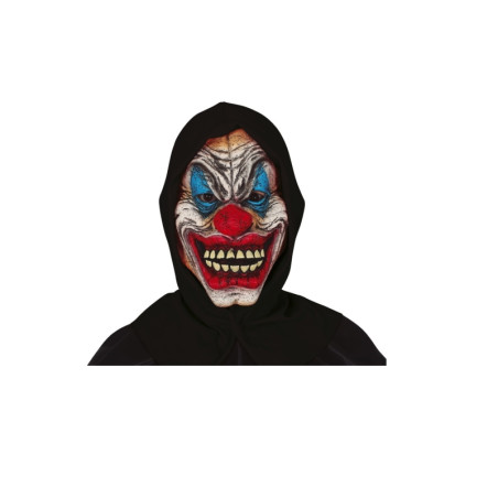 Mascara Payaso con Capucha Negra Vinilo