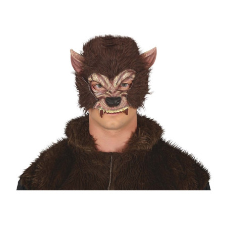 Media Mascara Hombre Lobo con Pelo, Latex