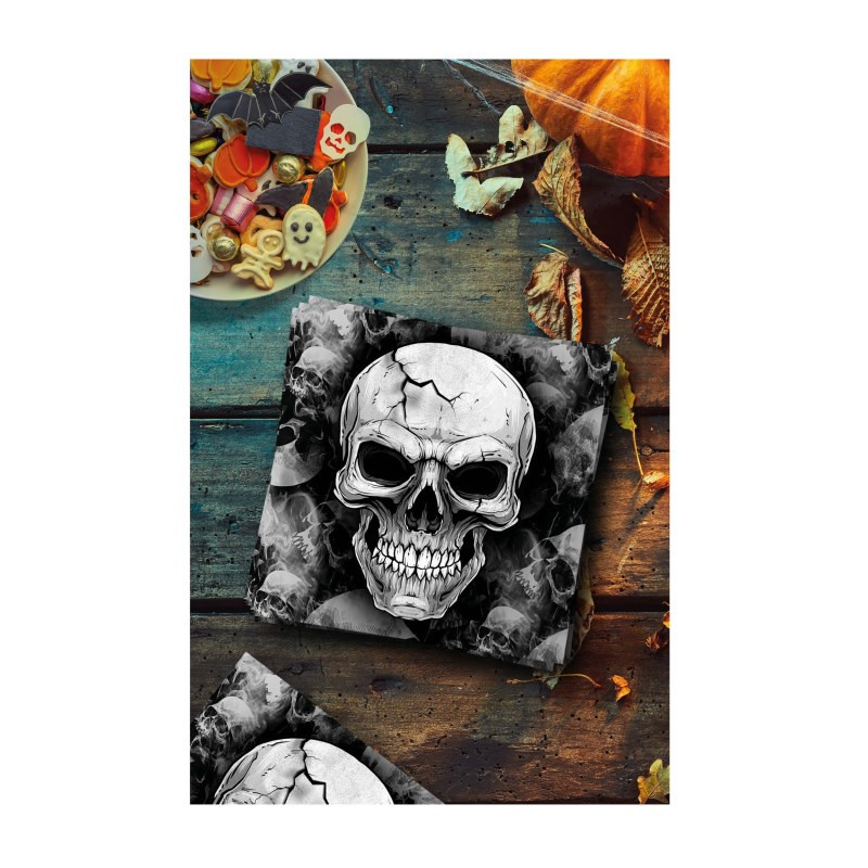 Servilletas Calavera 33x33cm (12 Uds)