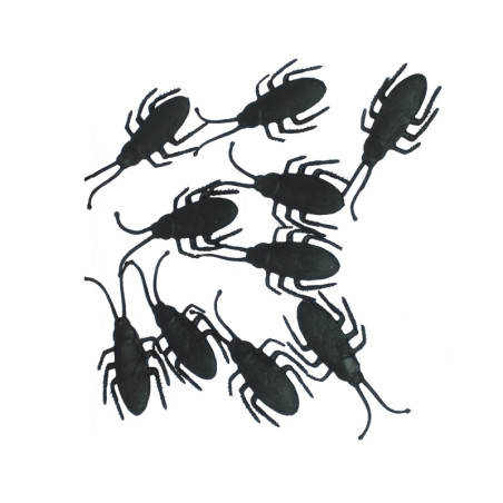 Bolsa 10 Cucarachas Negras 7 cm