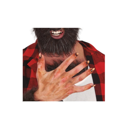 Set 10 Uñas Hombre Lobo con Adhesivo